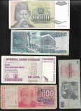 Set 5 bancnote de prin lume adunate (cele din imagini) #397, Asia