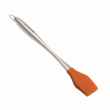 Pensula de silicon cu maner otel pentru gratar,28 cm, Oem