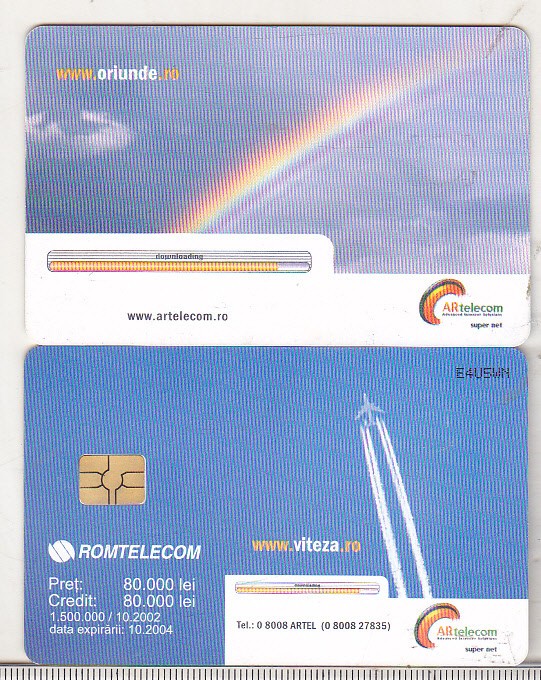 bnk card Cartela telefonica 2002 - Artelecom 1 - RO-ROM-0167