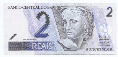 Brazilia 2 Reais ND (2001/12) - A3797037010A, B11, P-249b foto