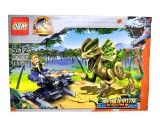 Setul de constructie Jurassic World cu dinozaur si platforma de lupta 99009-3