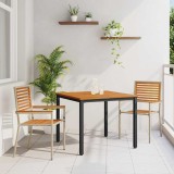 VidaXL Set de masă pentru grădină 3 pcs Bej, Marron 90 x 90 x 75 cm