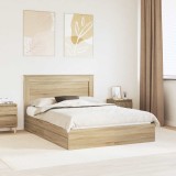 Cumpara ieftin Pat cu storage Stejar Sonoma 140 x 200 cm Lemn prelucrat