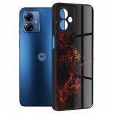 Cumpara ieftin Husa Motorola Moto G14 Antisoc Personalizata Nebuloasa Rosie Glaze