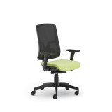SCAUN ERGONOMIC PURE BLACK MESH - Metalica-cromata cu role - Mecanism translatie sezut - Brate reglabile 4D