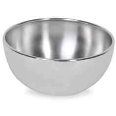 Bol Metalic, 500ml, Argintiu, Diametru 12cm, &Icirc;nălțime 6cm, Capacitate 0,5L