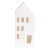Cumpara ieftin Casuta decorativa portelan alb led 7x6x15 cm