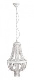 Candelabru lemn alb patinat Corona 35x61 cm