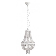 Candelabru lemn alb patinat Corona 35x61 cm