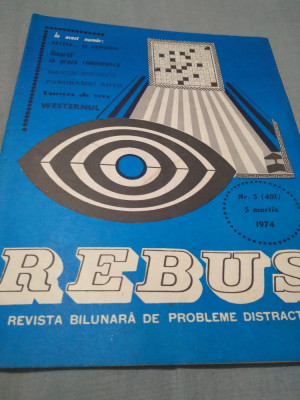 REVISTA REBUS NR.5 /5 MARTIE 1974 foto