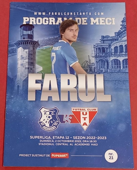 Program meci fotbal FARUL CONSTANTA - UTA ARAD (02.10.2022)