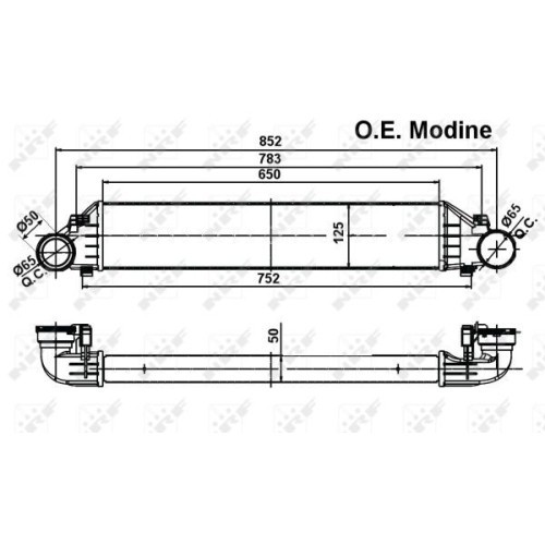 Radiator intercooler Nrf 30161A