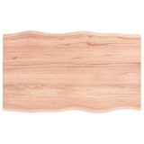 Cumpara ieftin Blat masa, 100x60x2 cm, maro, lemn stejar tratat contur organic