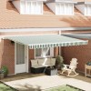 Material pentru umbră pentru cadru de 4.5x3 m Verde și Alb