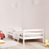 VidaXL Cadru de pat fără saltea, alb, 80x200 cm, lemn masiv de pin