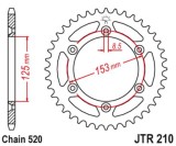 Pinion spate Honda CR 125 250 500 CRF 250 450, JT