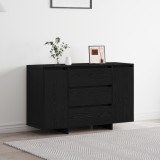 VidaXL Comodă Negru Stejar 120x41x75 cm Lemn prelucrat