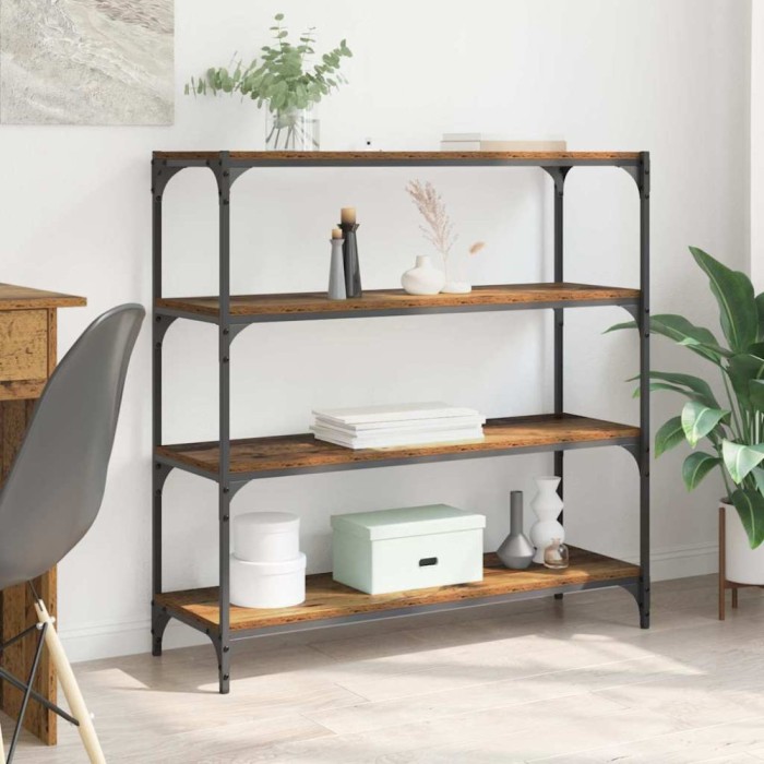 vidaXL Dulap pentru cărți Lemn Vechi 100 x 33 x 100 cm 881117