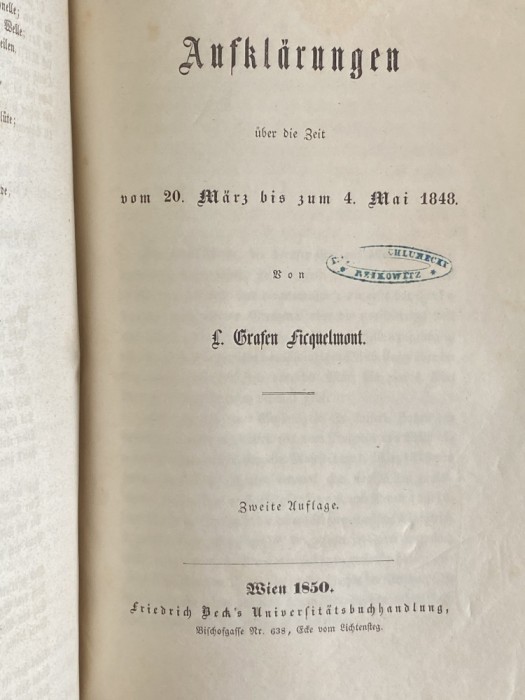 carte veche Aufklarungen uber die Zeit vom 20 Marz bis zum 4 Mai 1848