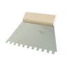 SPATULA INOX DINTATA CU MANER LEMN 180/6MM