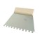 SPATULA INOX DINTATA CU MANER LEMN 180/6MM