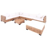 Cumpara ieftin Set mobilier cu canapea 27 piese, culoare naturală, ratan