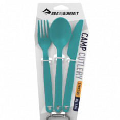 Tacamuri camping - drumetie Sea To Summit Charcoal - set 3 bucati cu carabina, pacific blue OutsideGear Venture