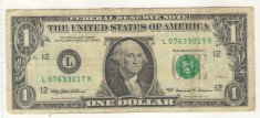 Bancnota -USD- Statele Unite ale Americii 1 Dolar $ - 1999 / A022 foto