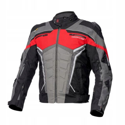 Geaca Moto Touring Adrenaline Scorpio PPE, Negru/Gri/Rosu, Marime S foto