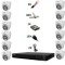 Sistem de supraveghere Hikvision cu 16 camere ColorVu 8MP, Lumina color 60M, Lentila 2.8mm, DVR de 16 canale 4k, accesorii SafetyGuard Surveillance