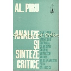 Analiza Si Sinteze Critice. Cantemir, Alecsandri, etc. - Al. Piru