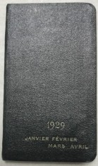 Agenda Trimestriel de la Medicine Internationale, janvier fevrier mars april, 1929, contine si reclame foto