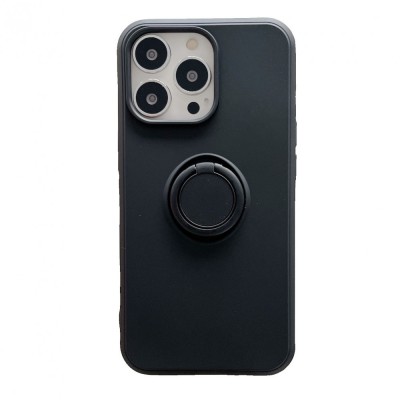 Husa protectie flippy compatibila cu samsung a20e liquid silicone ring cu suport rotativ negru foto