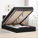 VidaXL Cadru pat otoman cu saltea, catifea neagră 120x200 cm 3312616