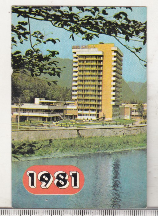 bnk cld Calendar de buzunar 1981 - OJT - Calimanesti-Caciulata