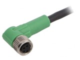 Cablu de Conectare M8 4PIN &icirc;n Unghi 1.5m 30VAC 4A PUR