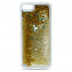 Husa TPU OEM Liquid Glitter pentru Samsung Galaxy S10e G970, Aurie