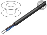 Cablu SiHF UL/CSA 2x0,5mm2 Cu litat silicon negru -50&divide;150&deg;C