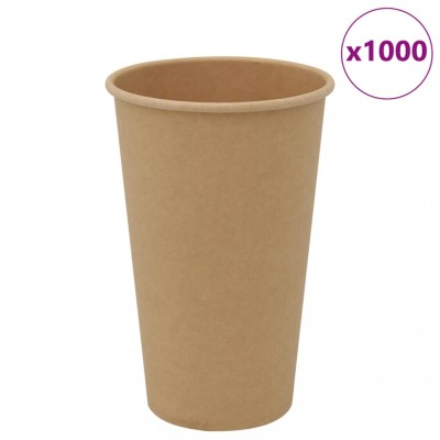 vidaXL Cești de cafea din h&amp;acirc;rtie 1000 buc 16 oz 400 ml roșu și negru foto