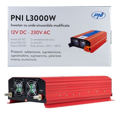 Resigilat : Invertor de tensiune PNI L3000W alimentare 12V iesire 230V foto