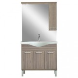 Set mobilier baie Leziter Nerva 85, Complet, Lavoar Ceramic, MDF, Ungaria