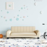 VidaXL Canapea pentru copii, crem, 90x53x30 cm, material textil