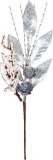 Crenguta decorativa de Craciun argintie MagicHome, 31 cm