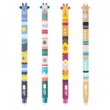 Roller gel cu rescriere, 0.5 mm, albastru, Africans BOHO, Happy Color