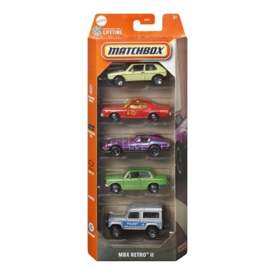 MATCHBOX SET 5 MASINUTE METALICE MBX RETRO II SCARA 1:64 foto