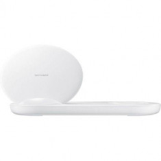 Stand de birou incarcare wireless Samsung EP-N6100TWEGWW Wireless Charger Duo White + Incarcator inclus foto