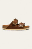 Birkenstock - șlapi de piele Arizona Big Buckle 1011073-COGNAC