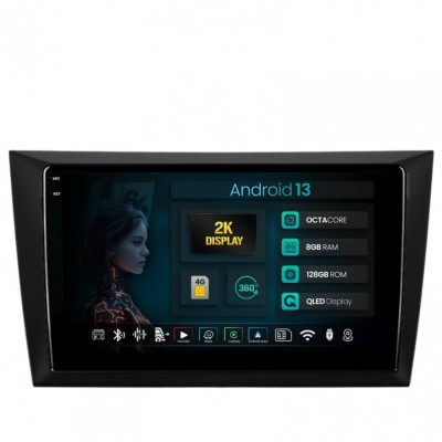 Navigatie 2K Volkswagen Golf 6 8GB RAM Android 13 Octacore Slot Sim 4G DSP GPS Wi-FI Carplay Android Auto USB Bluetooth Waze Touchscreen 9.5 Inch foto