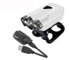 Far Bicicleta Infini Lava 4 Functii, 2 LED, 3Lux, USB, Indicator Baterie, Alb, 16g