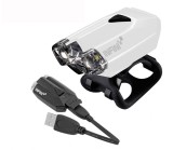 Far Bicicleta Infini Lava 4 Functii, 2 LED, 3Lux, USB, Indicator Baterie, Alb, 16g